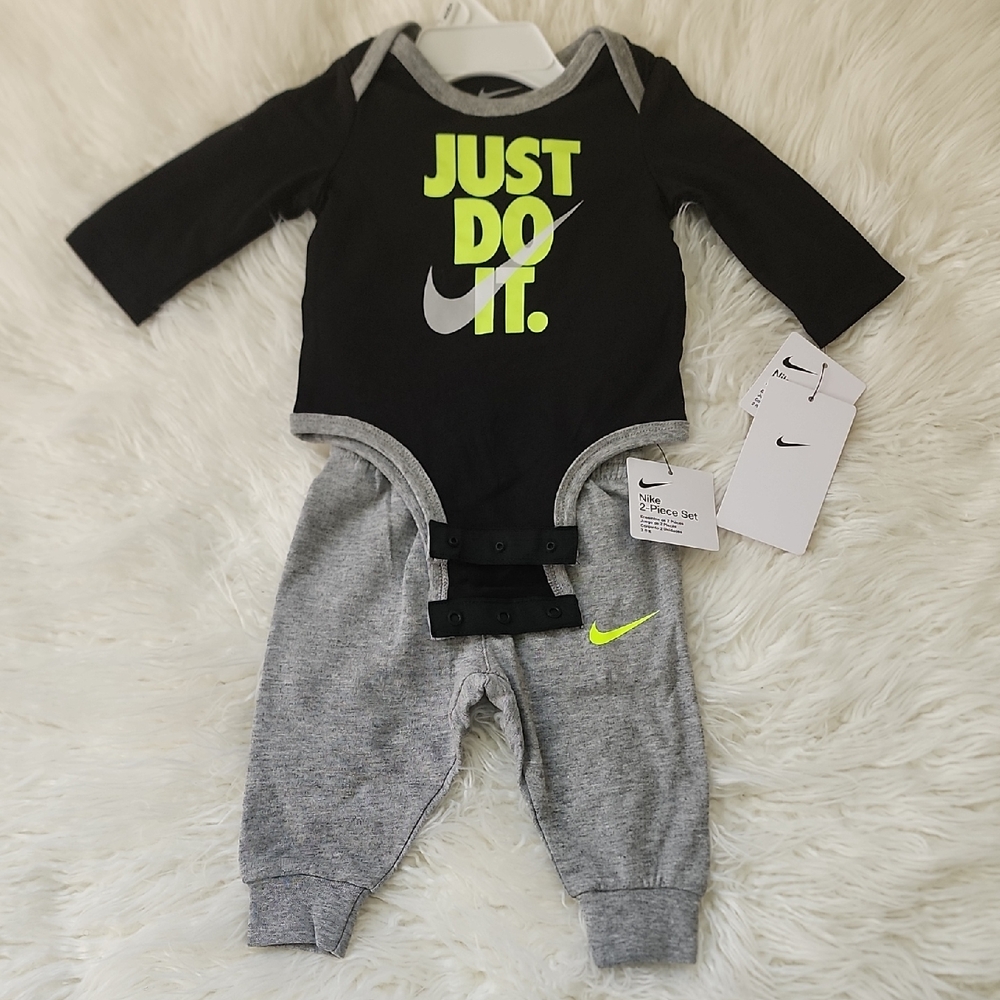 SOLD!!!Nike Kids Black and Gray Bodysuit with Neon Accents